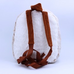 Sac à dos Peluche ultra doux Marmotte avec doudoune amovible